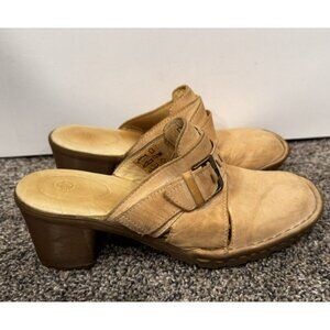 DR MARTENS Women's Vintage Cream Chunky Heel Slip On Sandals (11701) Sz 6